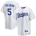 LA.Dodgers #5 Freddie Freeman Player White Game Home Gdoa Stitched Jerseys