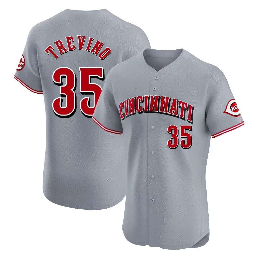C.Reds #35 Jose Trevino Player Gray Limited Elite Home Gdoa Stitched Jerseys