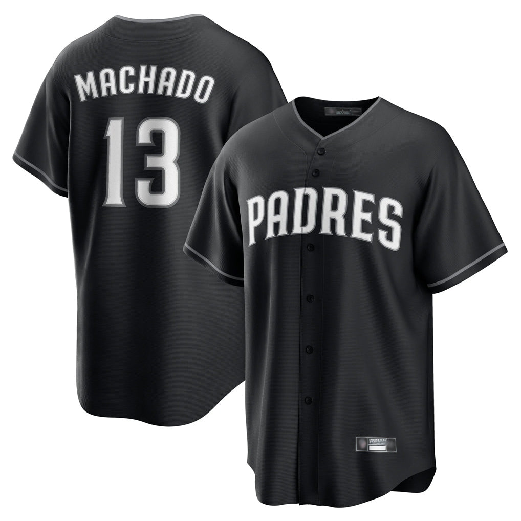 S.Diego Padres #13 Manny Machado Player Black Home Game Stitched Jerseys