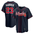 A.Braves #23 Michael Harris II Player Navy Home Game Gdoa Stitched Jerseys