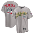 Athletics #13 Luis Barrera Player Gray USA 250 Fourth of July Home Game Gdoa250Ys Stitched Jerseys