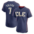 C.Guardians #7 George Valera Player Navy City Connect Limited Elite Home Gdoa Stitched Jerseys