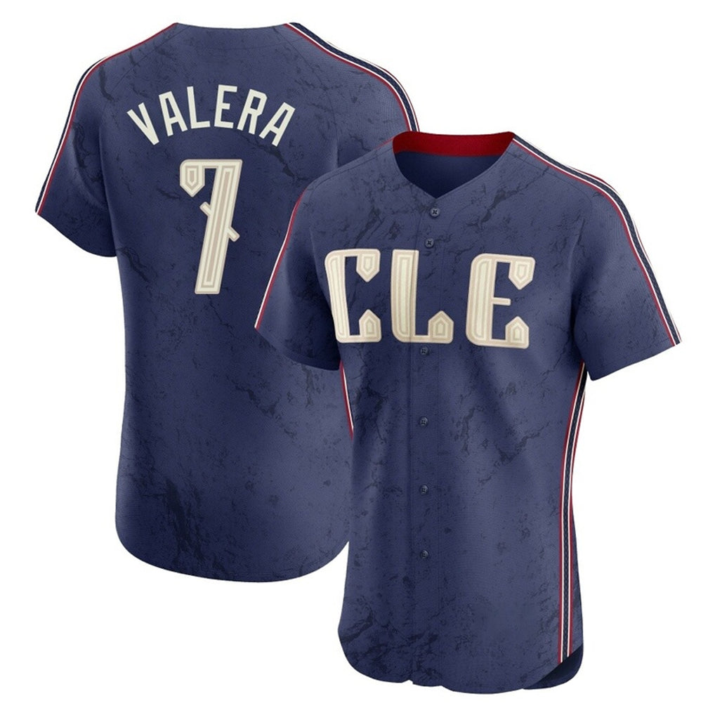 C.Guardians #7 George Valera Player Navy City Connect Limited Elite Home Gdoa Stitched Jerseys