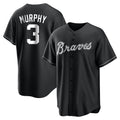 A.Braves #3 Dale Murphy Player Black Home Game Gdoa Stitched Jerseys