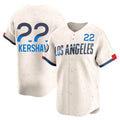 LA.Dodgers #22 Clayton Kershaw Player Cream City Connect Limited Home Gdoa Stitched Jerseys