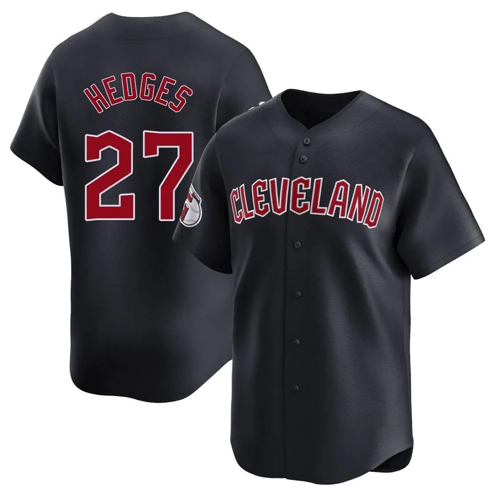 C.Guardians #27 Austin Hedges Player Navy Limited Home Game Gdoa Stitched Jerseys