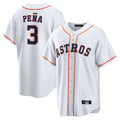 H.Astros #3 Jeremy Pena Player White Home Game Gdoa Stitched Jerseys