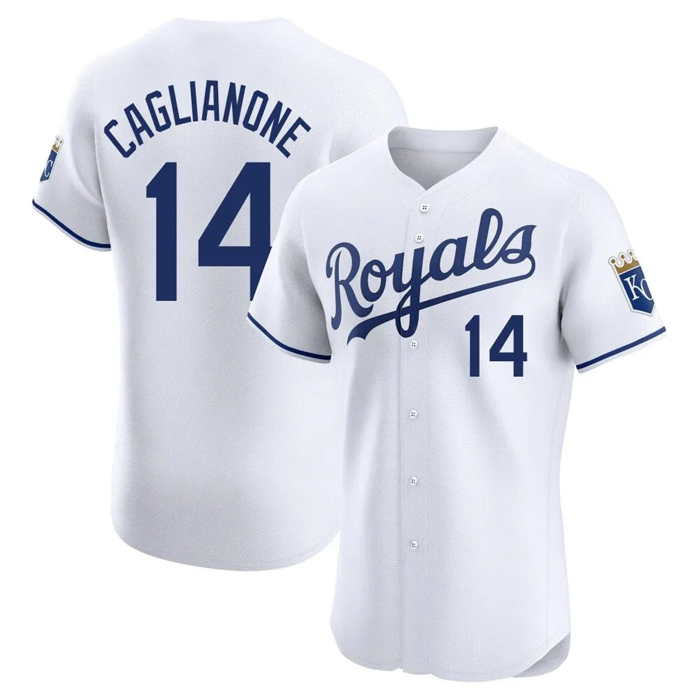 KC.Royals #14 Jac Caglianone Player White Alt Limited Elite Home Gdoa Stitched Jerseys