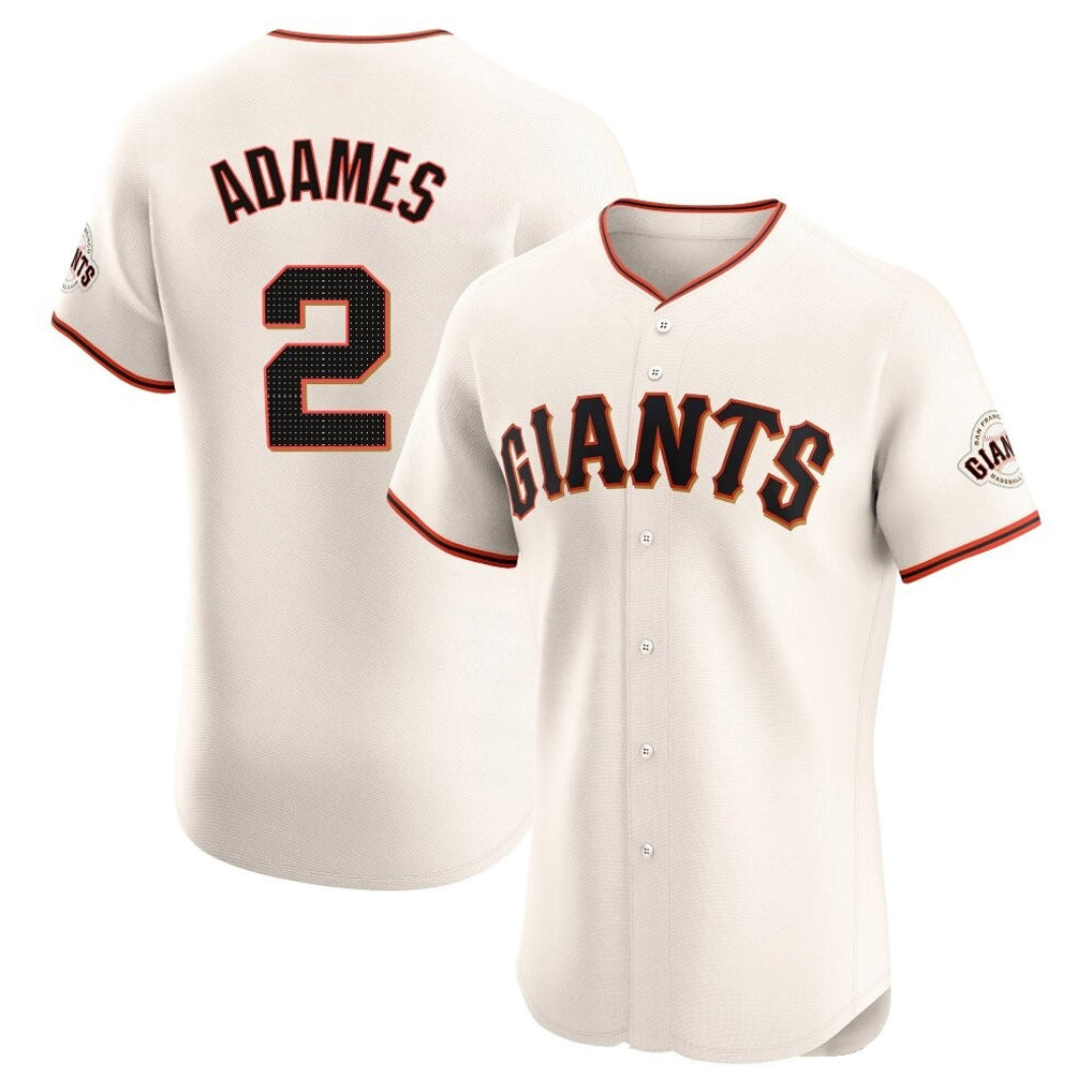 SF.Giants #2 Willy Adames Player Cream Home Limited Elite Gdoa Stitched Jerseys