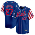 NY.Mets #27 Mark Vientos Player Royal 2025 Independence Day Vapor Premier Limited  Stitched Jerseys