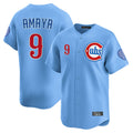 C.Cubs #9 Miguel Amaya Player Light Blue Limited Home Gdoa Stitched Jerseys