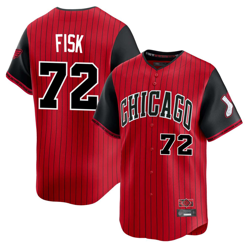 C.White Sox #72 Carlton Fisk Player Red City Connect Limited Home Gdoa Stitched Jerseys