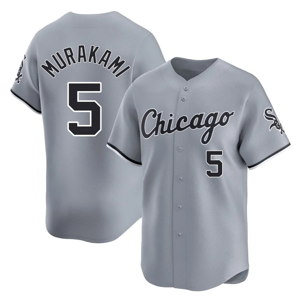 C.White Sox #5 Munetaka Murakami Player Gray Road Limited Home Gdoa Stitched Jerseys