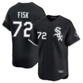 C.White Sox #72 Carlton Fisk Player Black Limited Home Gdoa Stitched Jerseys