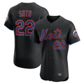 NY.Mets #22 Juan Soto Player Black Home Limited Elite Stitched Jerseys