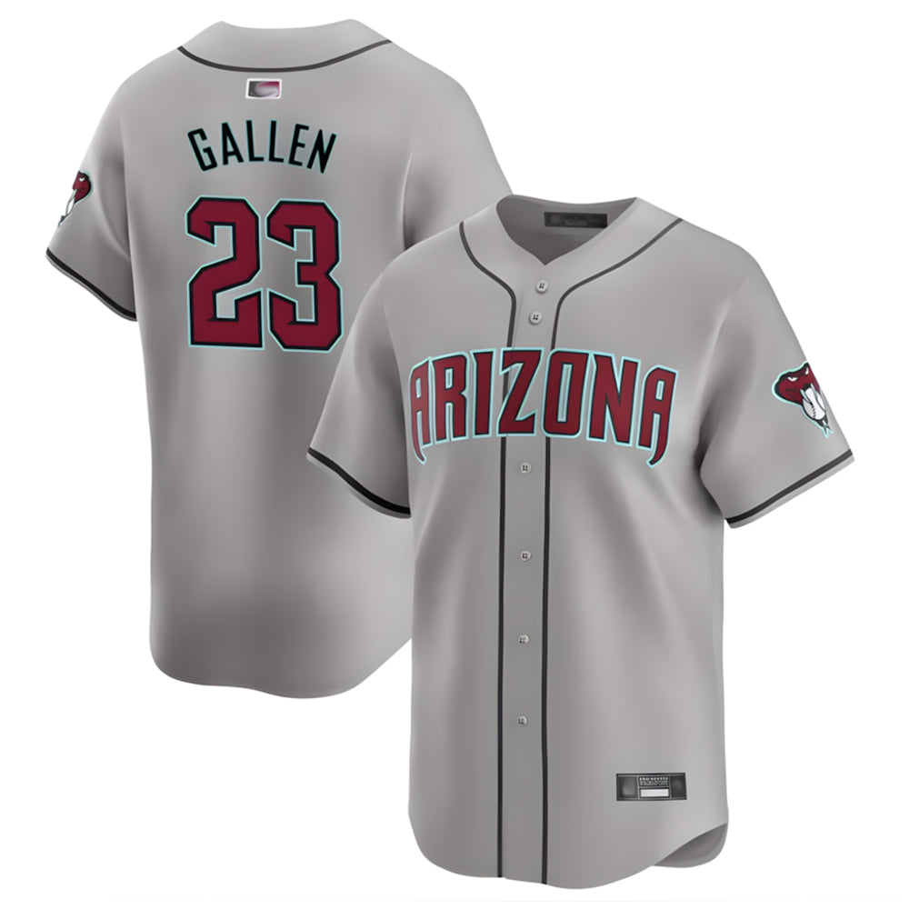 A.Diamondbacks #23 Zac Gallen Player Gray Replica Game Stitched Jerseys