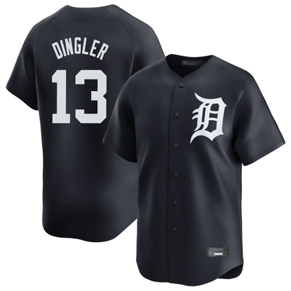 D.Tigers #13 Dillon Dingler Player Navy Home Limited Game Gdoa Stitched Jerseys