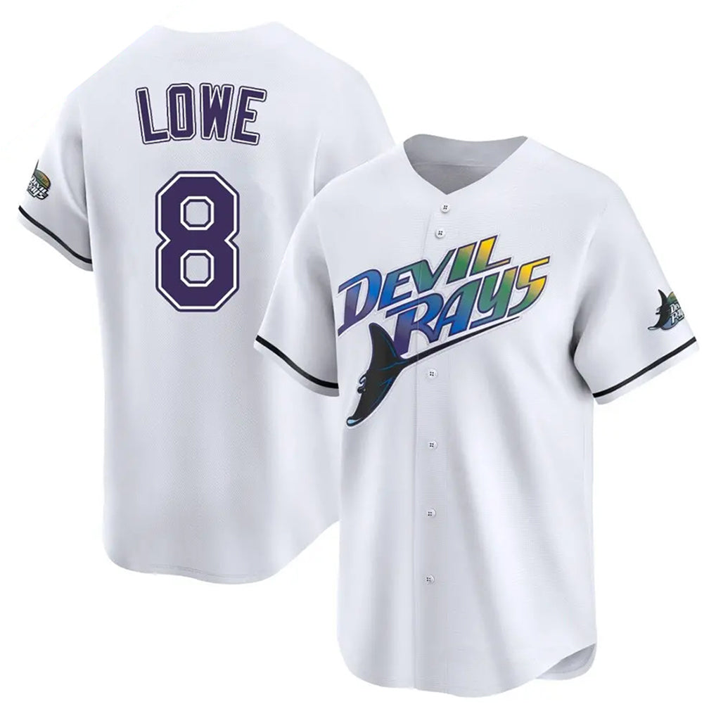 T.Bay Rays #8 Brandon Lowe Player White City Connect Home Stitched Jerseys