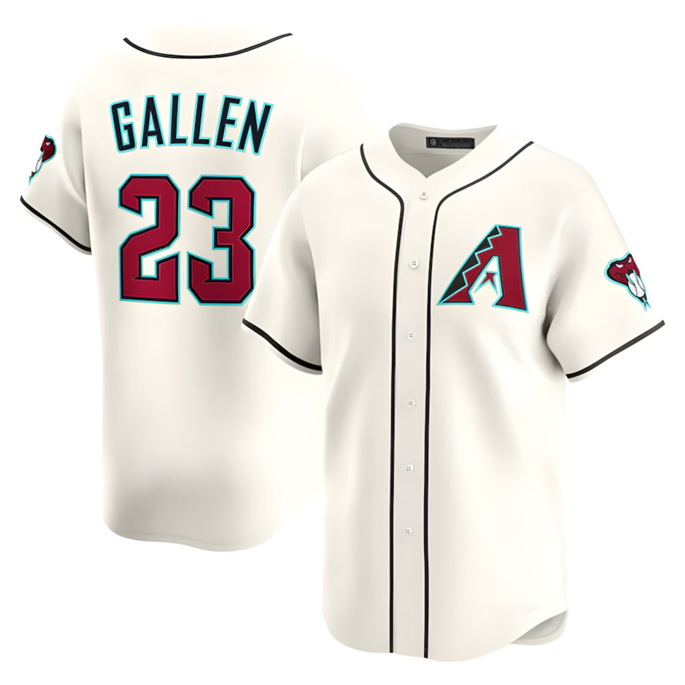 A.Diamondbacks #23 Zac Gallen Player Cream Game Limited Stitched Jerseys