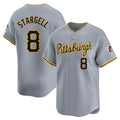 P.Pirates #8 Willie Stargell Player Gray Road Home Limited Gdoa Stitched Jerseys