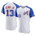 A.Braves #13 Ronald Acuna Jr Player White City Connect Limited Elite Home Game Gdoa Stitched Jerseys