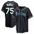 S.Mariners #75 Andres Munoz Player Black Fashion Home Limited Stitched Jerseys