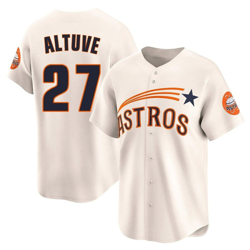 H.Astros #27 Jose Altuve Player Cream Throwback Cooperstown Collection Limited Gdoa Stitched Jerseys