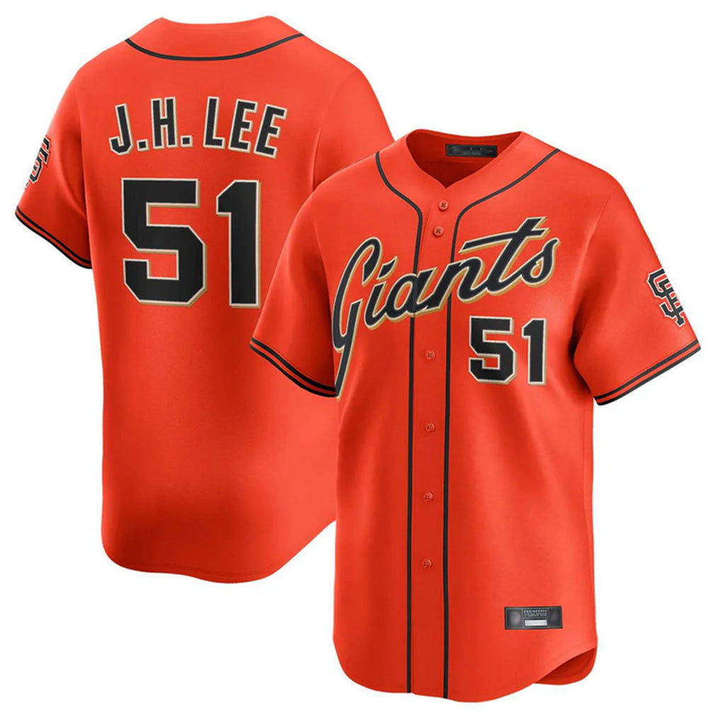 SF.Giants #51 Jung Hoo Lee Player Orange Home Limited Stitched Jerseys