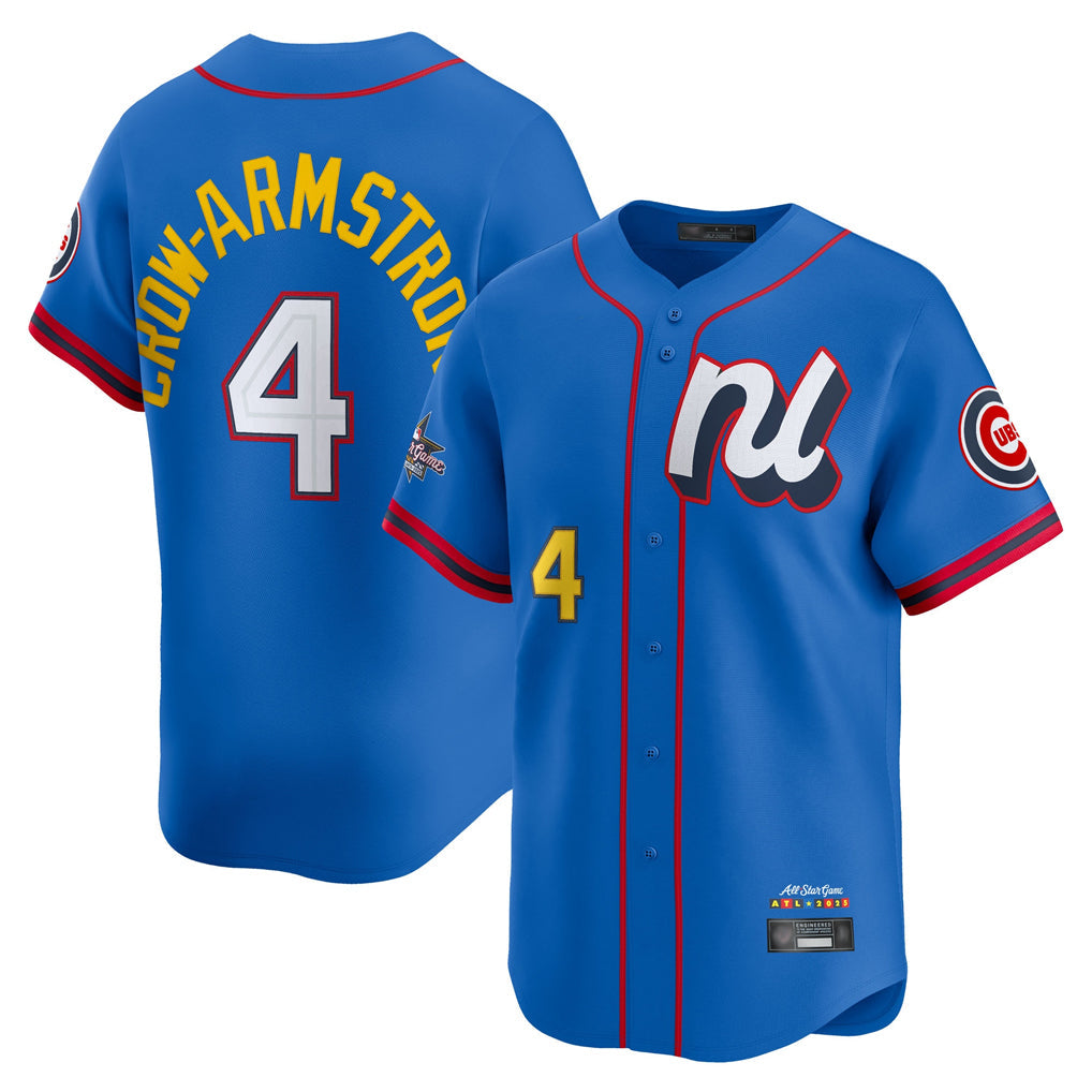 C.Cubs #4 Pete Crow-Armstrong Player Blue National League All-Star Edition Limited Gdoa Stitched Jerseys