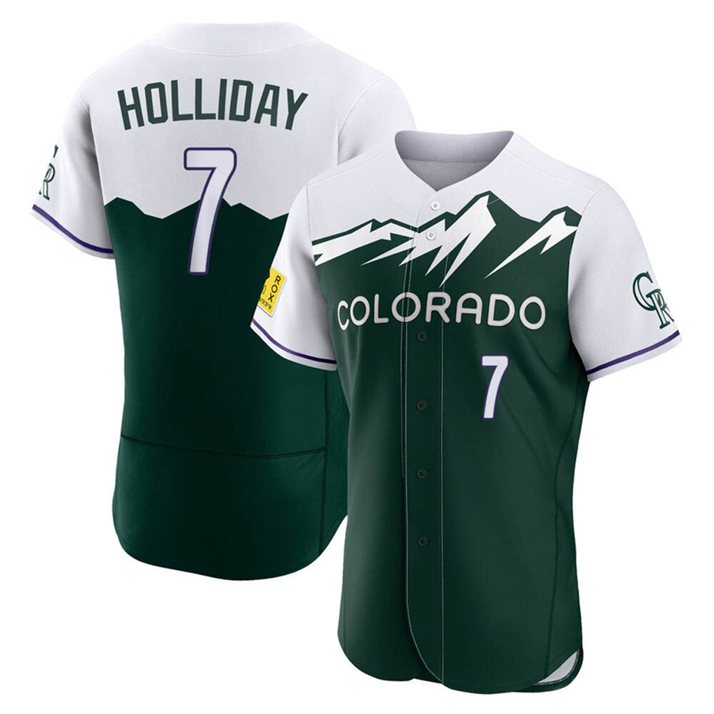 C.Rockies #7 Matt Holliday Player Green City Connect Limited Elite Home Gdoa Stitched Jerseys