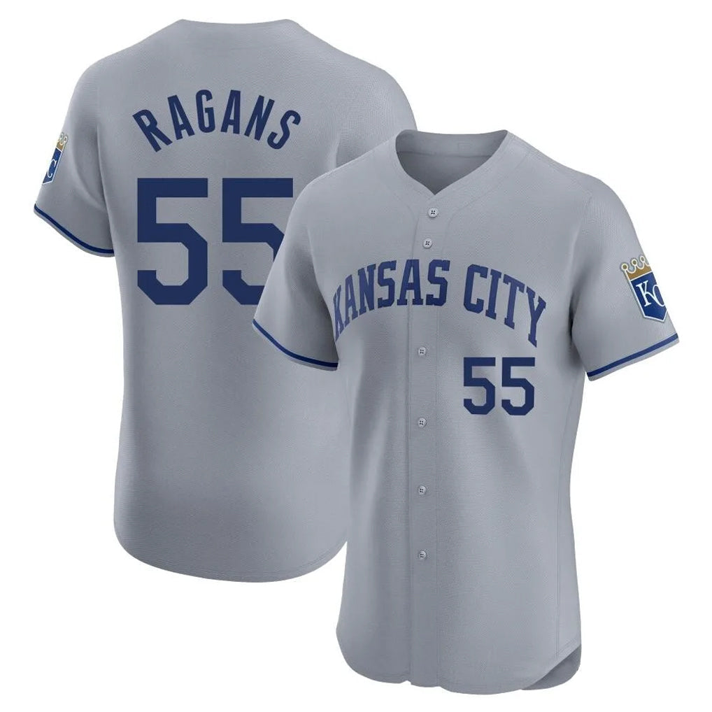 KC.Royals #55 Cole Ragans Player Gray Limited Elite Home Gdoa Stitched Jerseys