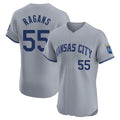 KC.Royals #55 Cole Ragans Player Gray Limited Elite Home Gdoa Stitched Jerseys