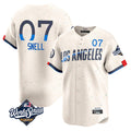 LA.Dodgers #7 Blake Snell Player Cream City Connect Limited World Series Home Gdoa Stitched Jerseys