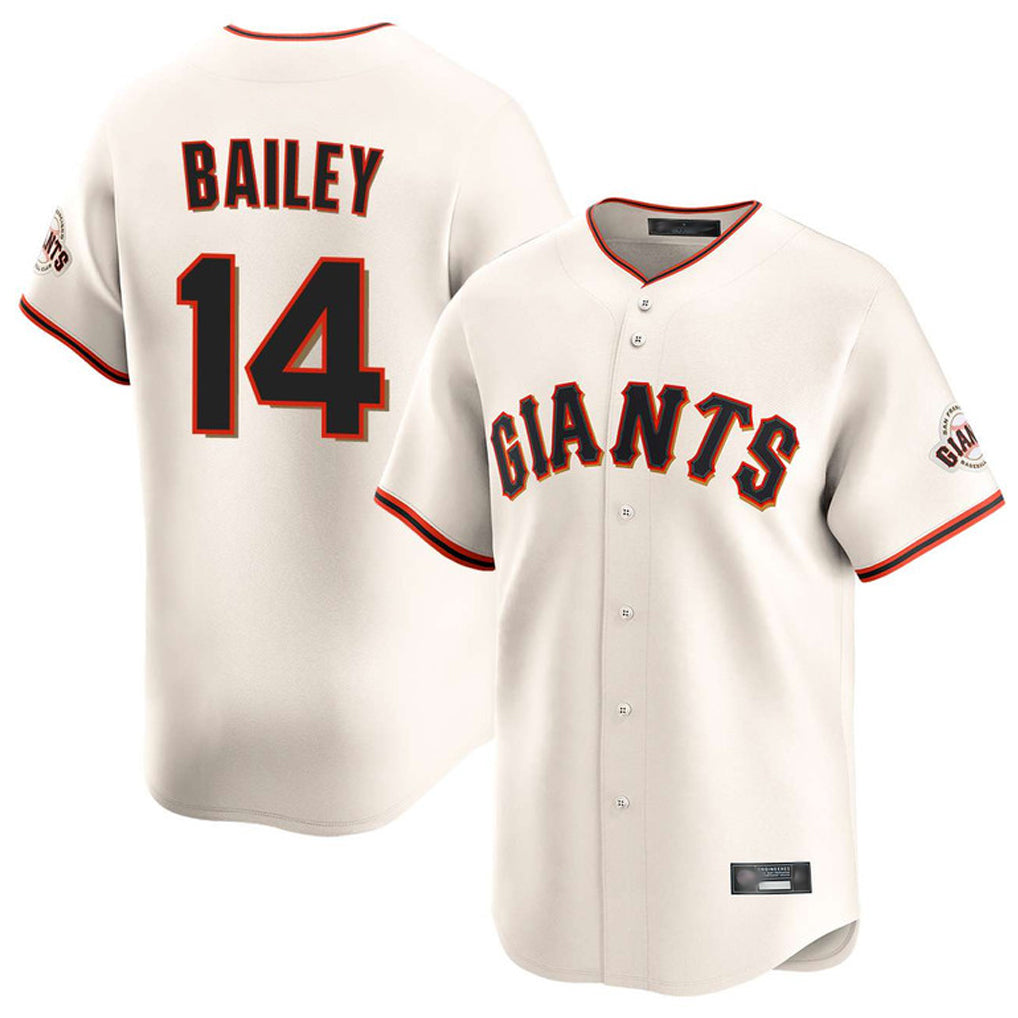 SF.Giants #14 Patrick Bailey Player Cream Home Limited Stitched Jerseys