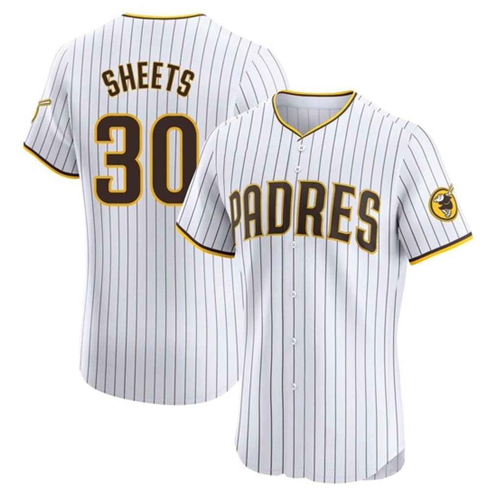 S.Diego Padres #30 Gavin Sheets Player White Home Limited Elite Gdoa Stitched Jerseys