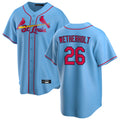 St. Louis Cardinals #26 JJ Wetherholt Player Light Blue Home Game Stitched Jerseys