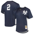 NY.Yankees #2 Derek Jeter Player Navy Mitchell & Ness Limited Gdoa Stitched Jerseys