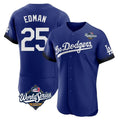 LA.Dodgers #25 Tommy Edman Player Royal World Series City Connect Elite Home Gdoa Stitched Jerseys