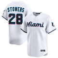 M.Marlins #28 Kyle Stowers Player White  Home Limited Gdoa Stitched Jerseys