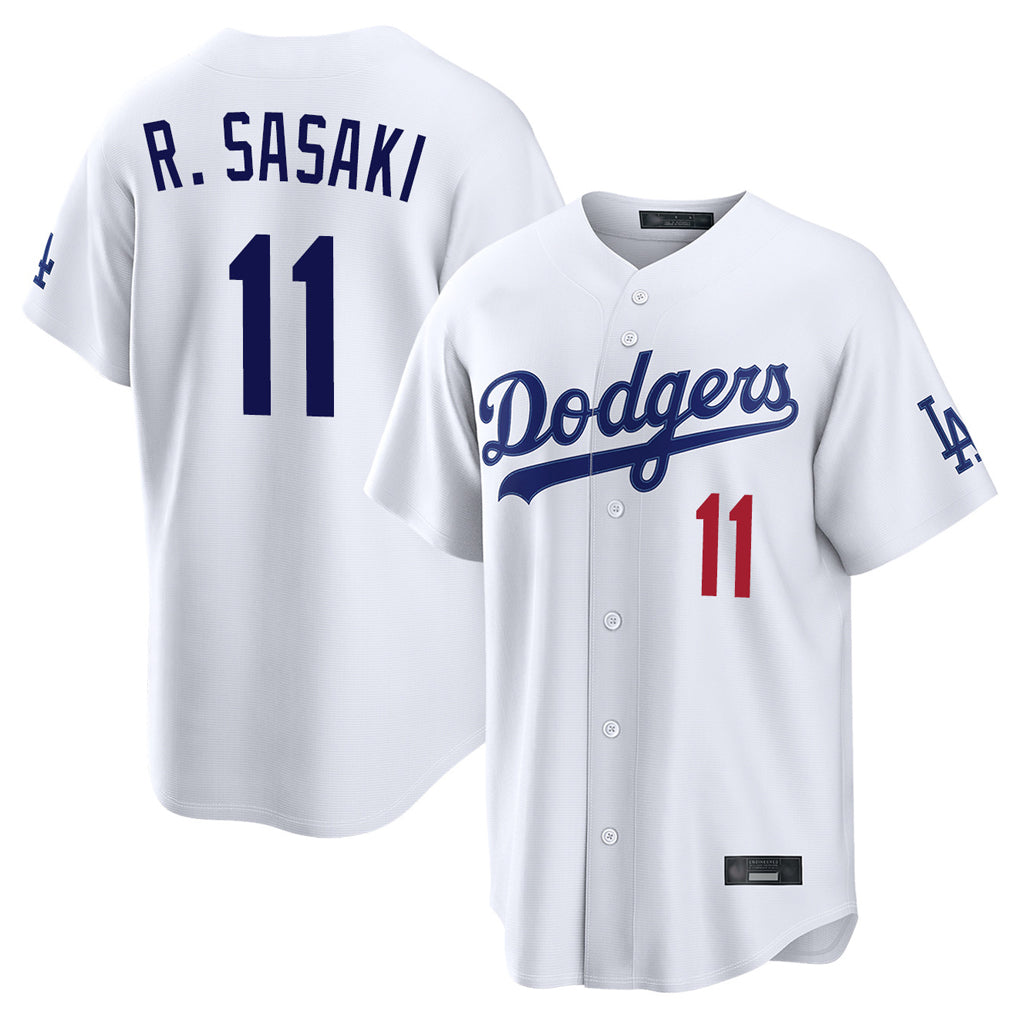 LA.Dodgers #11 Roki Sasaki Player White Home Game Gdoa Stitched Jerseys