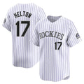C.Rockies #17 Todd Helton Player White Limited Home Gdoa Stitched Jerseys