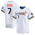 H.Astros #7 Craig Biggio Player White City Connect Limited Home Gdoa Stitched Jerseys