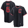C.Guardians #6 David Fry Player Navy Home Game Gdoa Stitched Jerseys