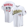 Athletics #13 Luis Barrera Player White USA 250 Fourth of July Home Game Gdoa250Ys Stitched Jerseys