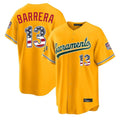 Athletics #13 Luis Barrera Player Gold USA 250 Fourth of July Home Game Gdoa250Ys Stitched Jerseys
