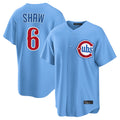C.Cubs #6 Matt Shaw Player Light Blue Home Game Gdoa Stitched Jerseys