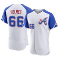 A.Braves #66 Grant Holmes Player White Authentic City Connect Stitched Jerseys