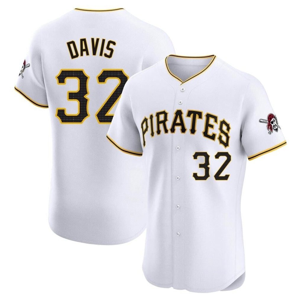 P.Pirates #32 Henry Davis Player White Home Limited Elite Stitched Jerseys