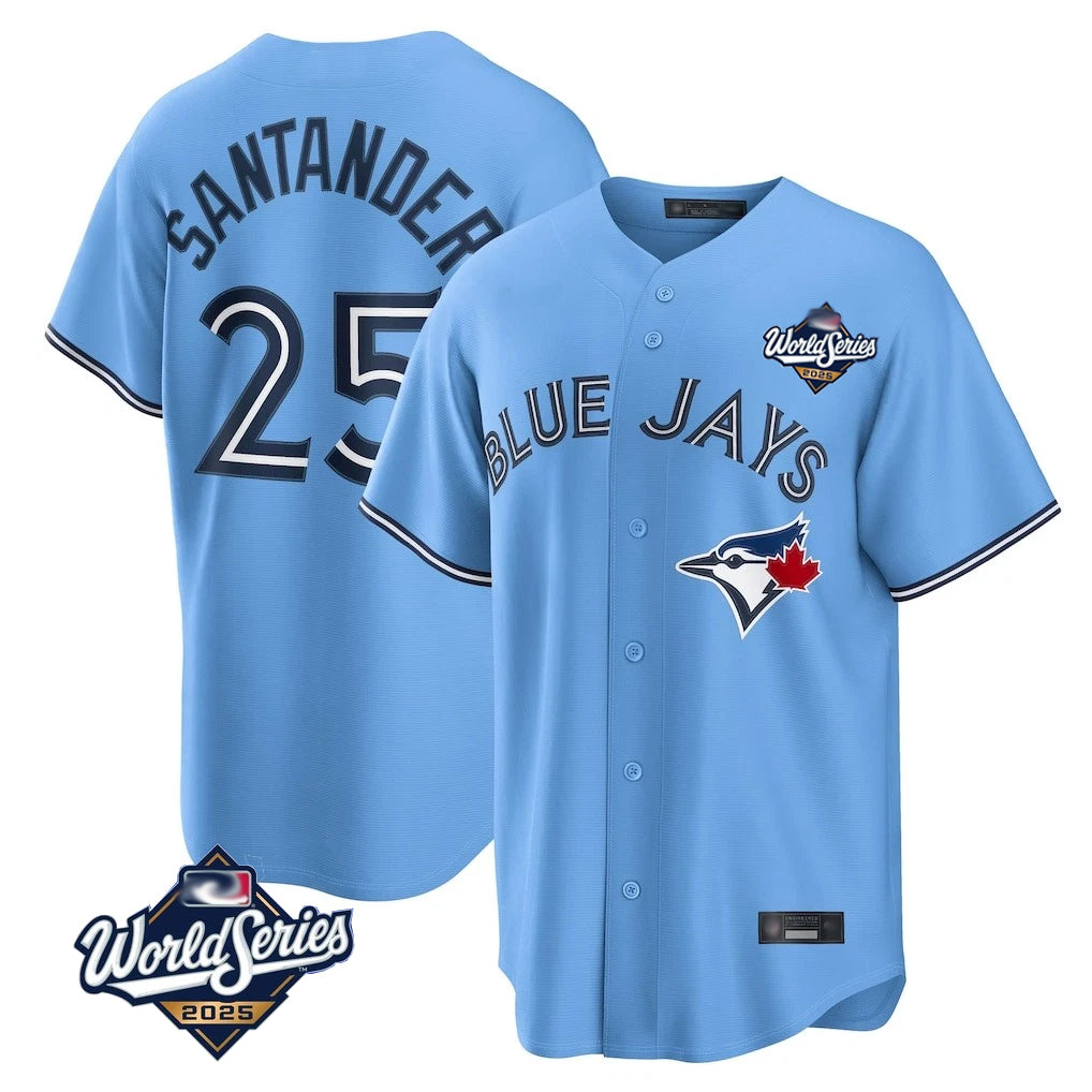 T.Blue Jays #25 Anthony Santander Player Blue 2025 World Series Home Limited Gdoa Stitched Jerseys