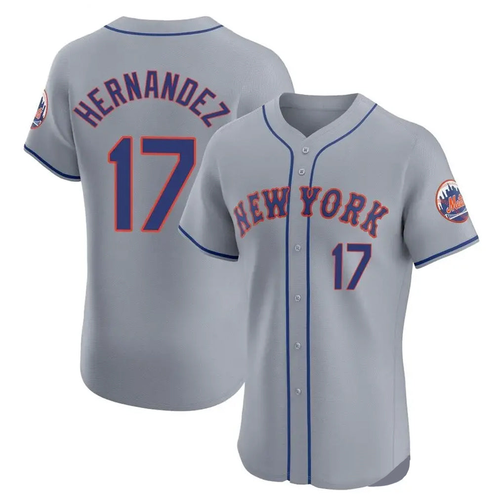 NY.Mets #17 Keith Hernandez Player Gray Road Limited Elite Home Stitched Jerseys